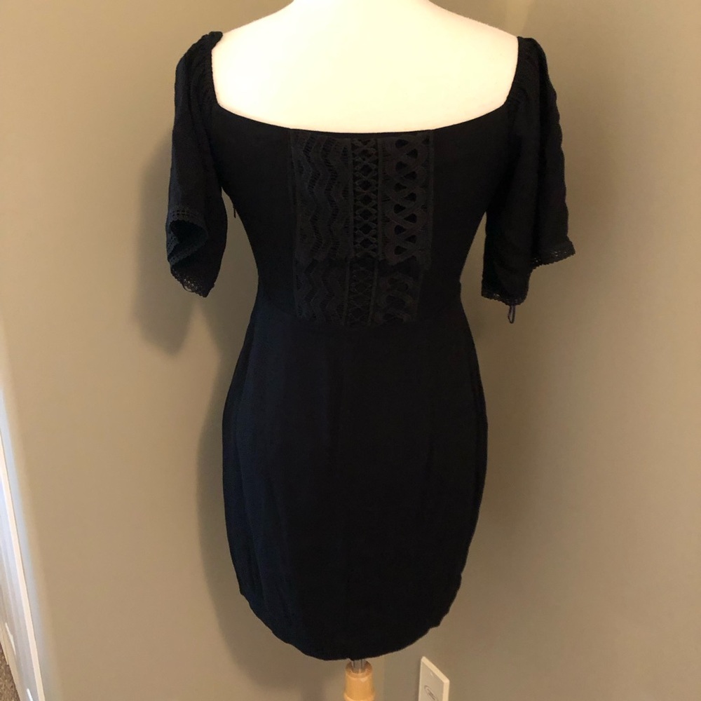 Guess Boho Black Dress with Lace Detail Size 4